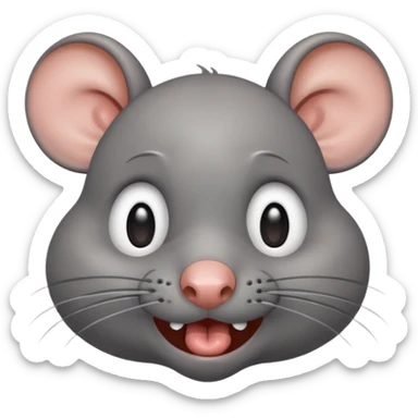 A rat crying in happiness  sticker
