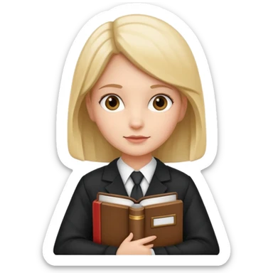 Cat lawyer girl  sticker