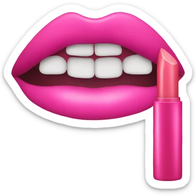 Pink lipstick sticker