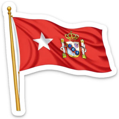 La bandera de la Comunidad de Madrid con sus 7 estrellas blancas sticker