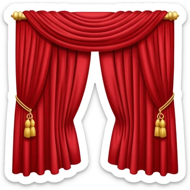 theater, red curtains sticker