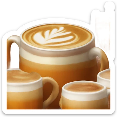 Realistic pumpkin latte sticker