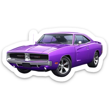 Dodge Charger Purple sticker