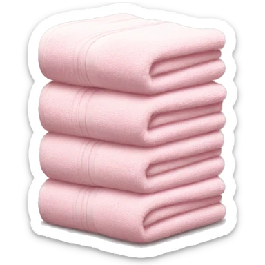 Light pink stacked towels sticker