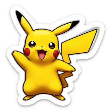 Pikachu qui tient la flamme olympique sticker