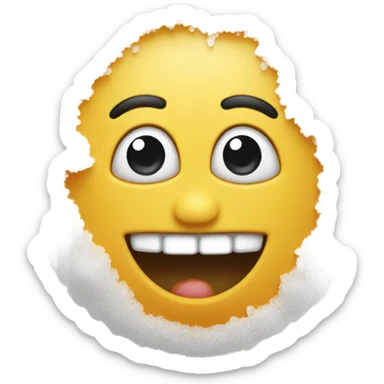 happy face with a pile of salt sticker