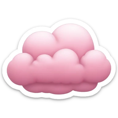 pink cloud sticker