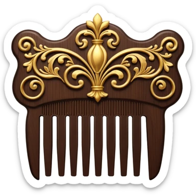 dark brown royal comb sticker