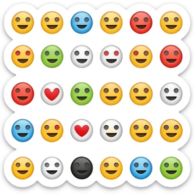 Vector minimalistic icons sticker