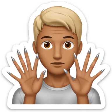 guy with nails sticker