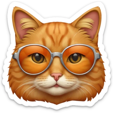 Cat with sunglasses sticker