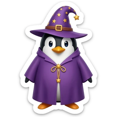 Penguin Wizard sticker