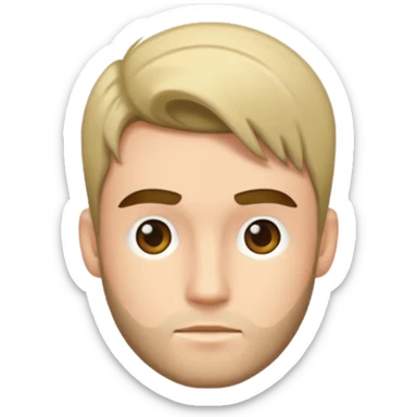 20th man with side hair sticker