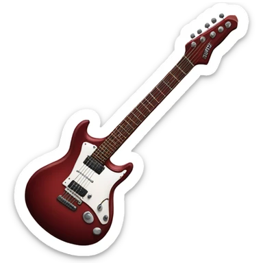 Dark red guitar sticker
