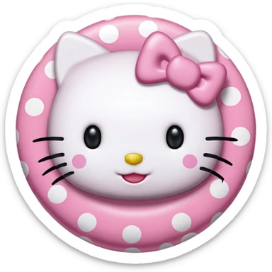 Hello Kitty de puntos para Instagram  sticker