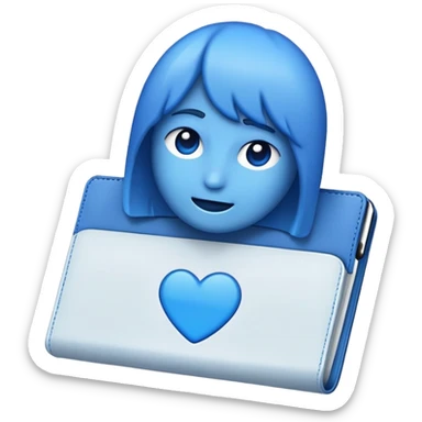 Recreate the Weezer Blue Album as a emoji sticker