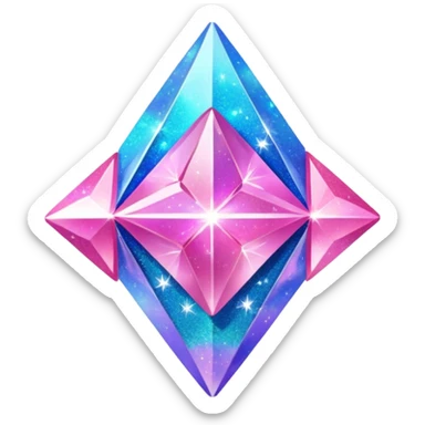 Colorful galactical shiny sparkly shimmering glittery glittering fantasy-glitter-Diancie-Aurorus-aesthetic-fusion sticker