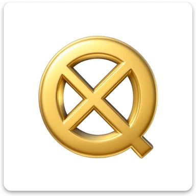 3D gold '0%' symbol on pure white background sticker