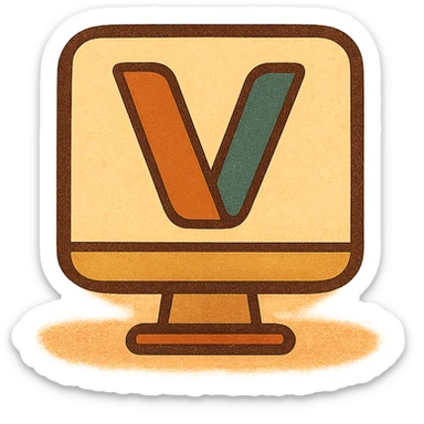 Vivatech logo-inspired icon, colorful, innovative, sleek, technology-focused sticker