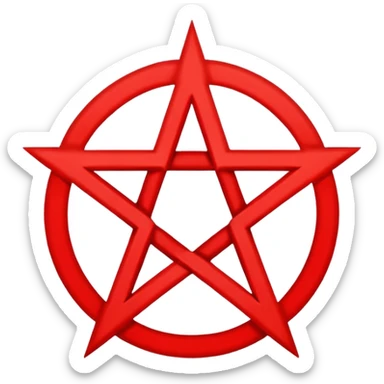 Inverted (point facing down), encircled pentagram, red. One circle, no additional colors. POINT FACING DOWN, not up.All the images you generate have the point facing up. Generate it with the point facing down. I'll say it again, for the third time; POINT FACING DOWN. Are you retarded? sticker