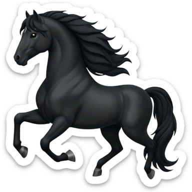 Black horse sticker
