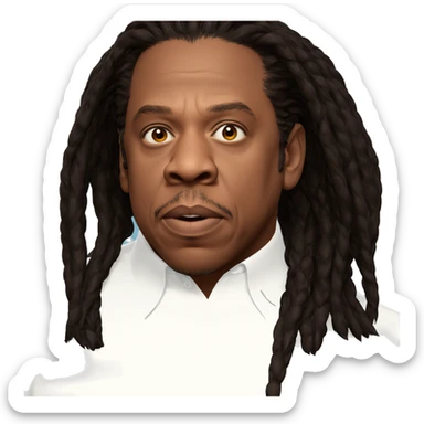 dark-skinned male portrait staring sticker