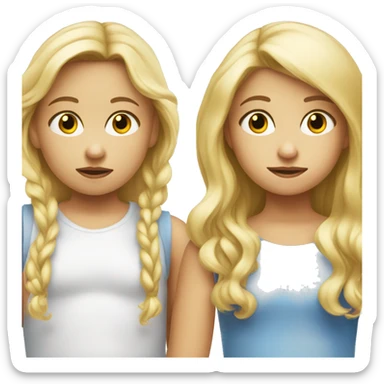 blonde child does not give a toy to another sad blonde child sticker