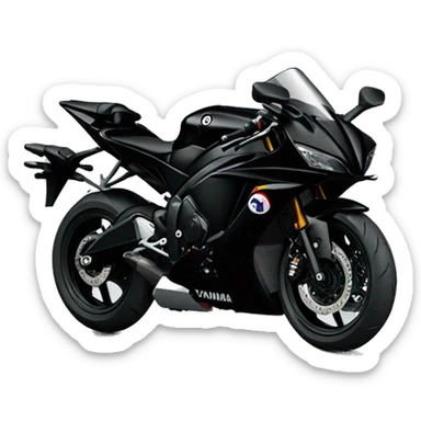 Blacked out 2024 Yamaha YZF R7 motorcycle  sticker