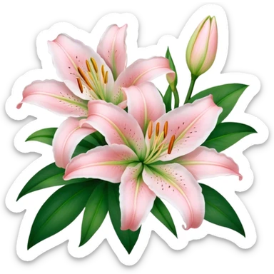 two Light pink lilly  sticker