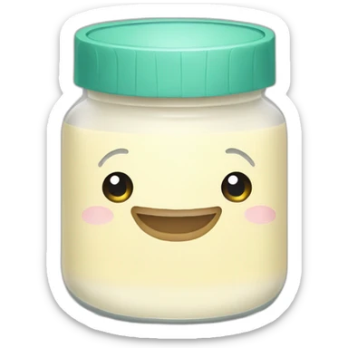 Mayonnaise jar sticker