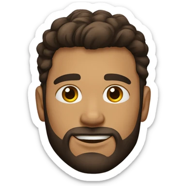 jeune homme de 30 ans, musclé, cheveux noirs, barbe courte, yeux marrons sticker