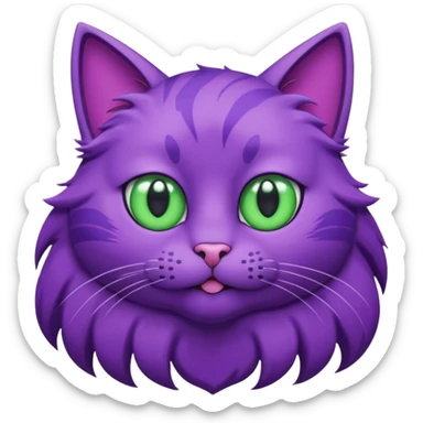 el gato gigante morado de poppy 3 sticker