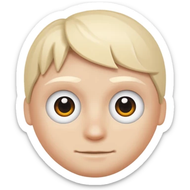 add the standard roblox eyes without any glow or smth sticker