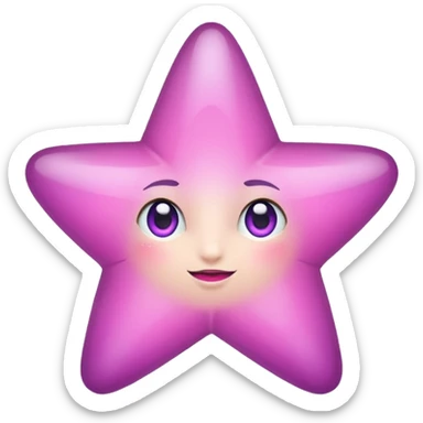 estrella lila y rosa  sticker