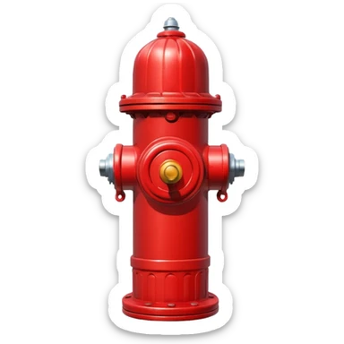 red fire hydrant sticker