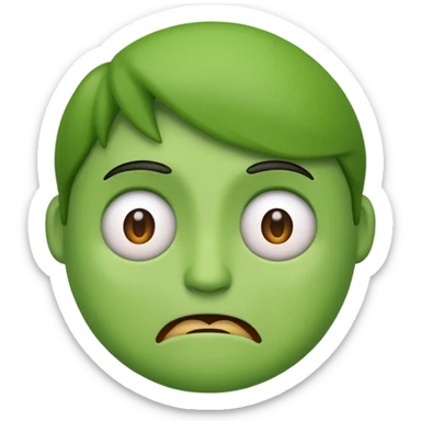 an emoji’s face showing ew  sticker