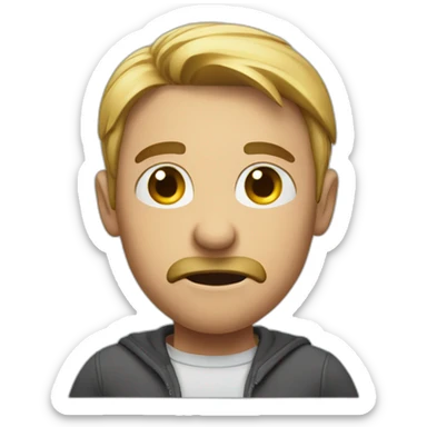 in hurry selfish face sticker