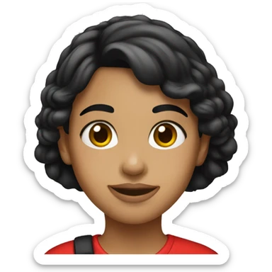 Girl with black hair wearing UGA hat sticker