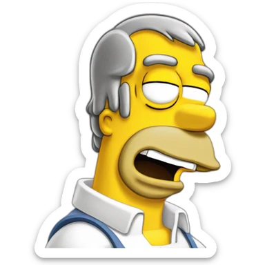 Homer simpson jugeant sticker