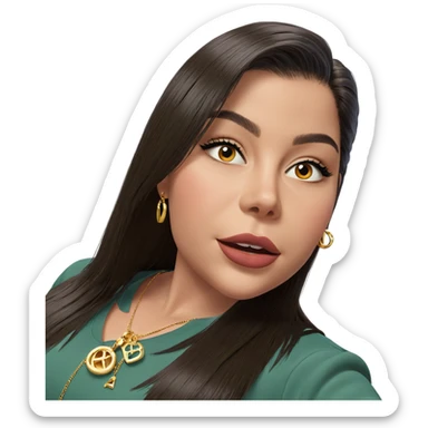 girl with car and jewelry sticker