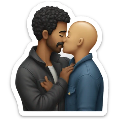 Man kissing man sticker