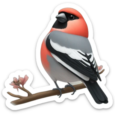 proud oriental bullfinch sticker