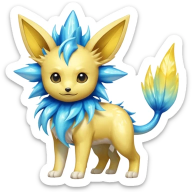 Shiny iridescent Jolteon-Vaporeon-Fusion sticker