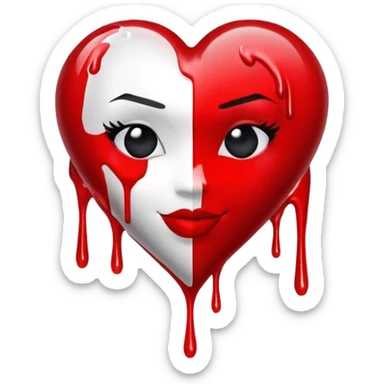 Harley Quinn heart sticker