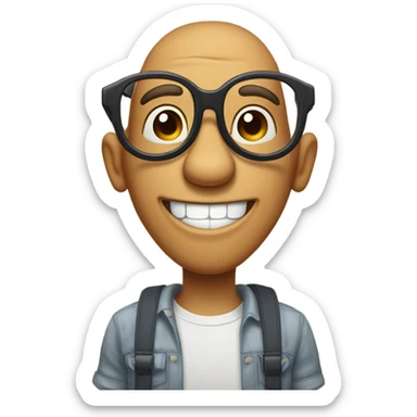 goofy nerd with gaps sticker