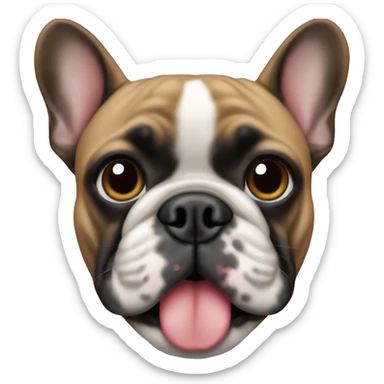 Black french bulldog sticker