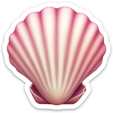 Pink seashell sticker
