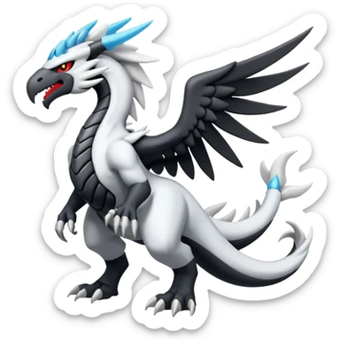 Zekrom-Reshiram-Fakémon-hybrid-creature (full body)  sticker