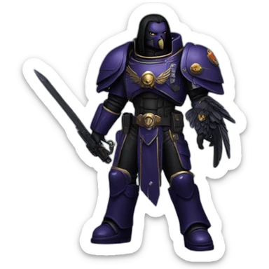 Raven, space marine, 40k, corax sticker