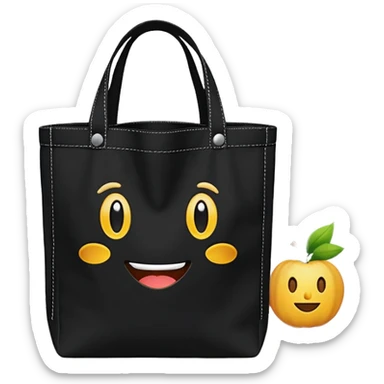 Reusable Black Tote Bag sticker